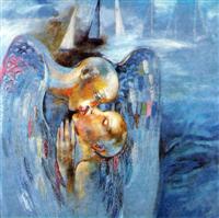 Anděl a moře, 1991, 110x100