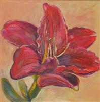 Červený květ, 2006, 90x90